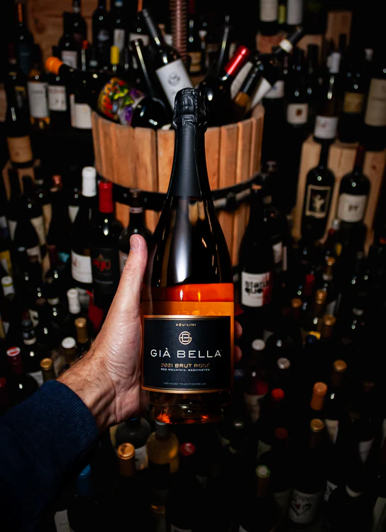 Aquilini Cabernet Sauvignon Sparkling Rosé Gia Bella Brut Red Mountain 2021