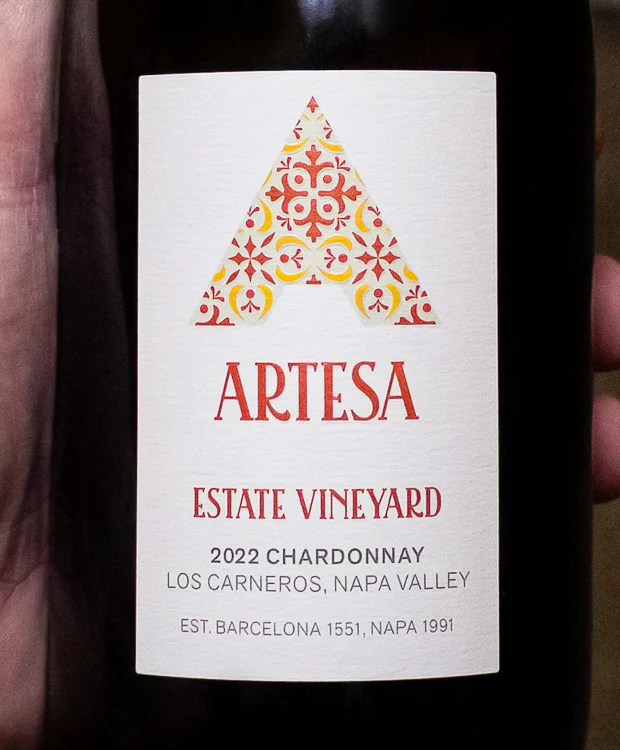 Artesa Chardonnay Estate Vineyard Los Carneros Napa Valley 2022 - Image 2