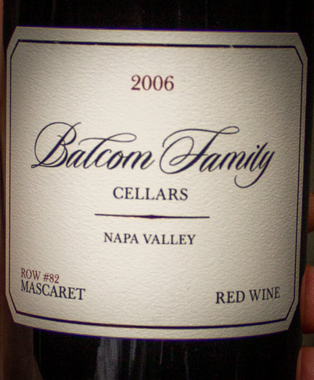 Balcom Family Cellars Mascaret Red Wine Napa Valley 2006 - Image 2