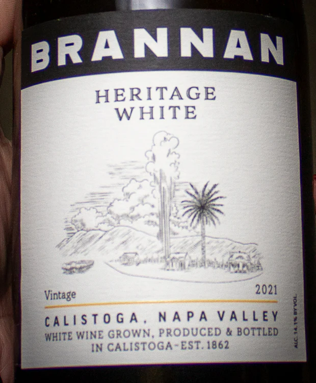 Brannan Wines White Blend Heritage Calistoga Napa Valley 2021 - Image 2