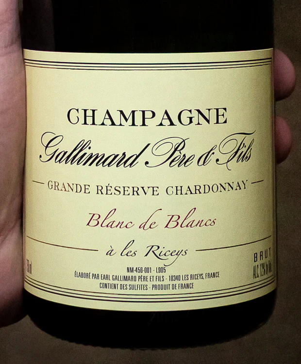 Champagne Gallimard Père & Fils Blanc de Blancs Cuvee Grande Réserve Les Riceys Brut NV - Image 2
