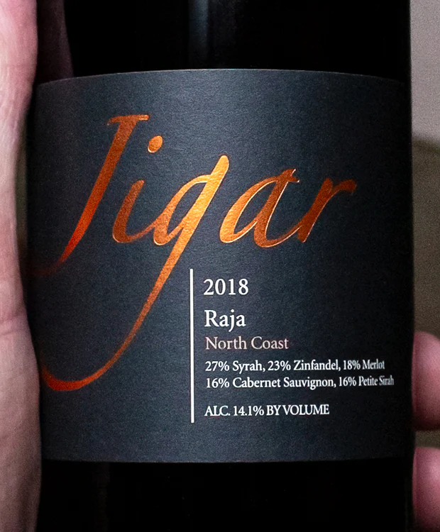 Jigar Wines Red Blend Raja Cuvée North Coast 2018 - Image 2