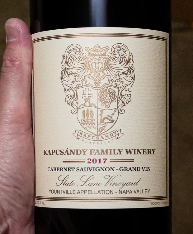 Kapcsándy Cabernet Sauvignon Grand Vin State Lane Vineyard Yountville Napa Valley 2017 (Magnum 1.5L) - Image 2