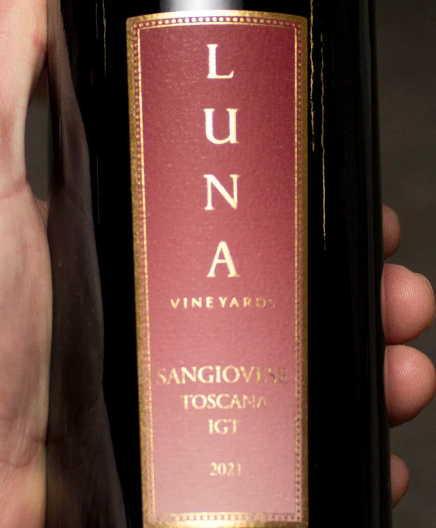 Luna Vineyards Sangiovese Toscana 2021 - Image 2