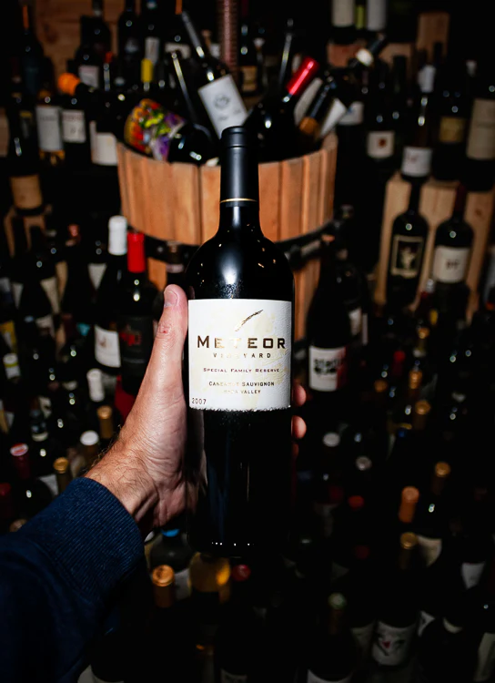 Meteor Vineyard Cabernet Sauvignon Special Family Reserve Napa Valley 2007 (torn label)