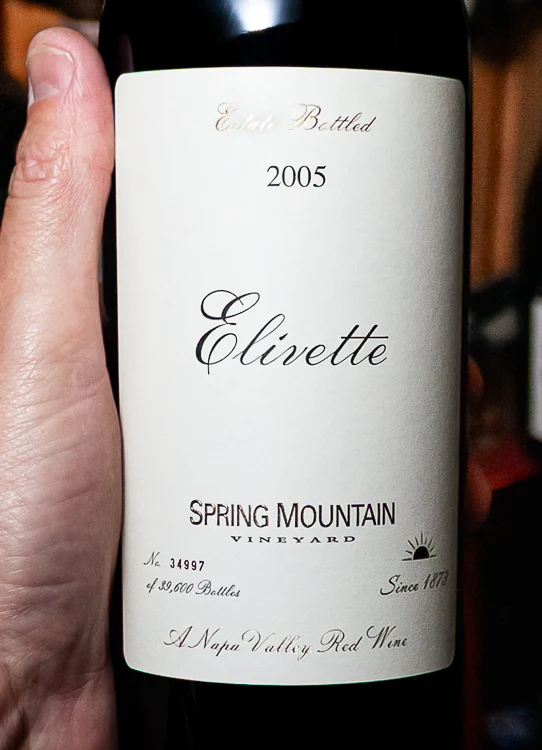 Spring Mountain Vineyard Red Blend Elivette Spring Mountain District Napa Valley 2005 - Image 2