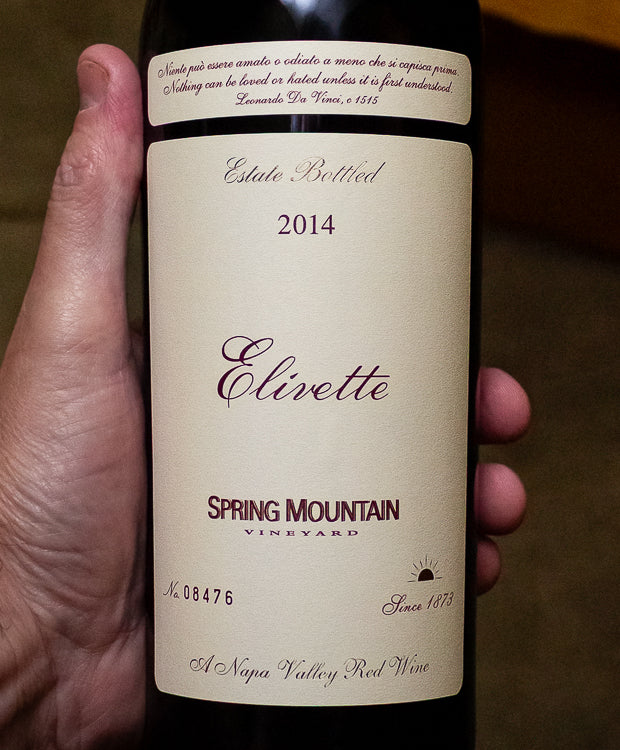Spring Mountain Vineyard Red Blend Elivette Spring Mountain District Napa Valley 2014 - Image 2