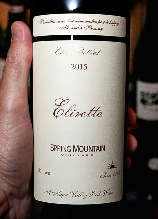 Spring Mountain Vineyard Red Blend Elivette Spring Mountain District Napa Valley 2015 - Image 2