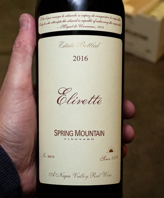 Spring Mountain Vineyard Red Blend Elivette Spring Mountain District Napa Valley 2016 - Image 2